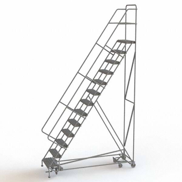 TRI-ARC - Rolling & Wall Mounted Ladders & Platforms Type: All-Directional Ladder Style: Forward Descent 50 Degree Incline - Benchmark Tooling