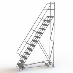 TRI-ARC - Rolling & Wall Mounted Ladders & Platforms Type: All-Directional Ladder Style: Forward Descent 50 Degree Incline - Benchmark Tooling