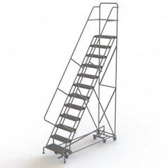 TRI-ARC - Rolling & Wall Mounted Ladders & Platforms Type: All-Directional Ladder Style: Forward Descent 50 Degree Incline - Benchmark Tooling