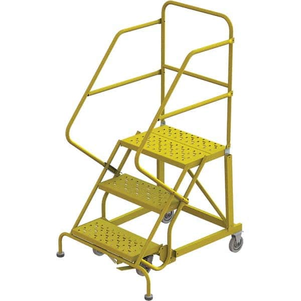 TRI-ARC - Rolling & Wall Mounted Ladders & Platforms Type: Stairway Slope Ladder Style: Forward Descent 50 Degree Incline - Benchmark Tooling