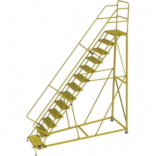 TRI-ARC - Rolling & Wall Mounted Ladders & Platforms Type: Stairway Slope Ladder Style: Forward Descent 50 Degree Incline - Benchmark Tooling