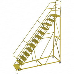 TRI-ARC - Rolling & Wall Mounted Ladders & Platforms Type: Stairway Slope Ladder Style: Forward Descent 50 Degree Incline - Benchmark Tooling