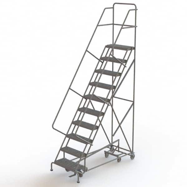 TRI-ARC - Rolling & Wall Mounted Ladders & Platforms Type: All-Directional Ladder Style: Forward Descent 50 Degree Incline - Benchmark Tooling