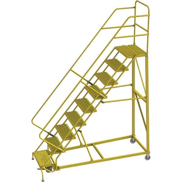 TRI-ARC - Rolling & Wall Mounted Ladders & Platforms Type: Stairway Slope Ladder Style: Forward Descent 50 Degree Incline - Benchmark Tooling