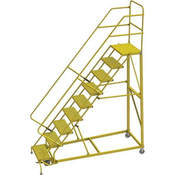 TRI-ARC - Rolling & Wall Mounted Ladders & Platforms Type: Stairway Slope Ladder Style: Forward Descent 50 Degree Incline - Benchmark Tooling