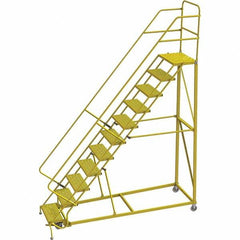 TRI-ARC - Rolling & Wall Mounted Ladders & Platforms Type: Stairway Slope Ladder Style: Forward Descent 50 Degree Incline - Benchmark Tooling