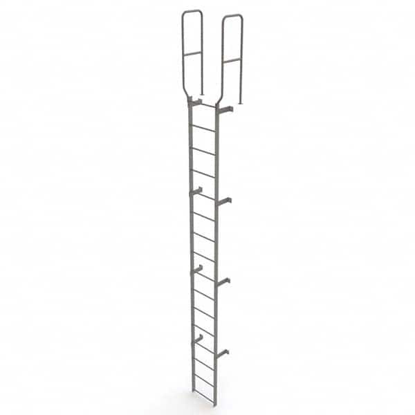 TRI-ARC - Rolling & Wall Mounted Ladders & Platforms Type: Fixed Ladder Style: Safety Cage - Benchmark Tooling