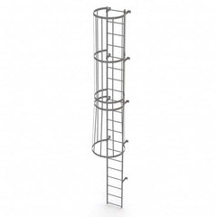 TRI-ARC - Rolling & Wall Mounted Ladders & Platforms Type: Fixed Ladder Style: Safety Cage - Benchmark Tooling