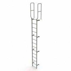 TRI-ARC - Rolling & Wall Mounted Ladders & Platforms Type: Fixed Ladder Style: Safety Cage - Benchmark Tooling