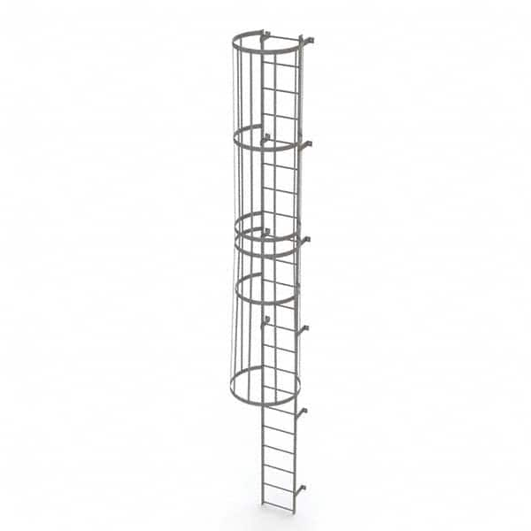 TRI-ARC - Rolling & Wall Mounted Ladders & Platforms Type: Fixed Ladder Style: Safety Cage - Benchmark Tooling