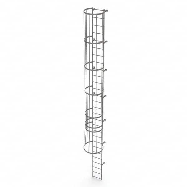 TRI-ARC - Rolling & Wall Mounted Ladders & Platforms Type: Fixed Ladder Style: Safety Cage - Benchmark Tooling