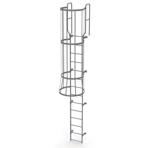 TRI-ARC - Rolling & Wall Mounted Ladders & Platforms Type: Fixed Ladder Style: Safety Cage - Benchmark Tooling
