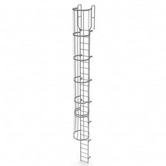 TRI-ARC - Rolling & Wall Mounted Ladders & Platforms Type: Fixed Ladder Style: Safety Cage - Benchmark Tooling
