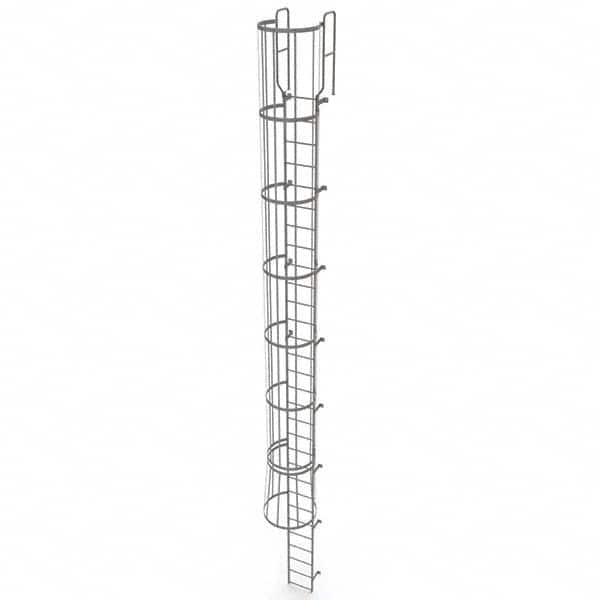 TRI-ARC - Rolling & Wall Mounted Ladders & Platforms Type: Fixed Ladder Style: Safety Cage - Benchmark Tooling