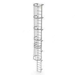 TRI-ARC - Rolling & Wall Mounted Ladders & Platforms Type: Fixed Ladder Style: Safety Cage - Benchmark Tooling