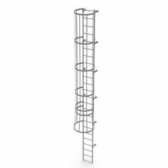 TRI-ARC - Rolling & Wall Mounted Ladders & Platforms Type: Fixed Ladder Style: Safety Cage - Benchmark Tooling