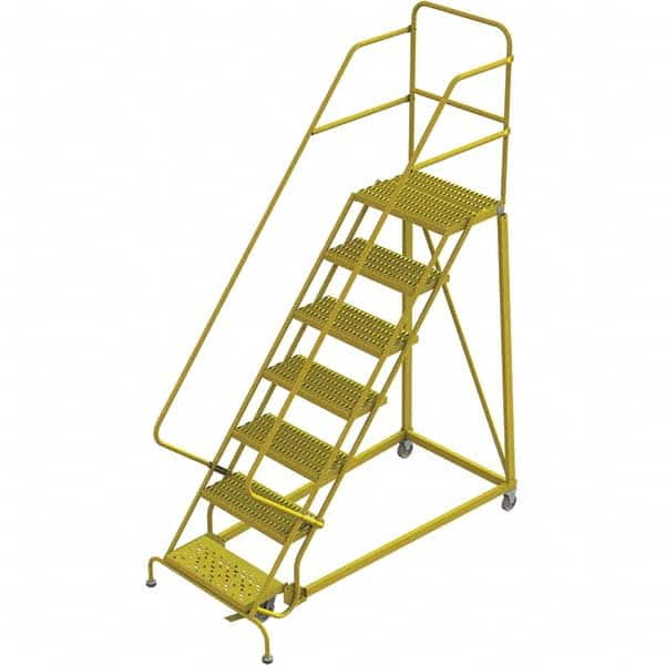 TRI-ARC - Rolling & Wall Mounted Ladders & Platforms Type: Stairway Slope Ladder Style: Forward Descent 50 Degree Incline - Benchmark Tooling