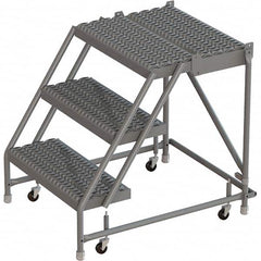 TRI-ARC - Rolling & Wall Mounted Ladders & Platforms Type: Rolling Warehouse Ladder Style: Rolling Platform Ladder - Benchmark Tooling