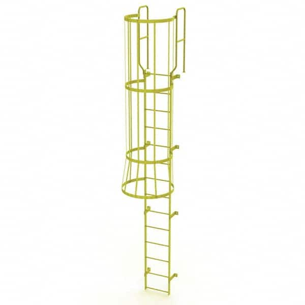 TRI-ARC - Rolling & Wall Mounted Ladders & Platforms Type: Fixed Ladder Style: Safety Cage - Benchmark Tooling