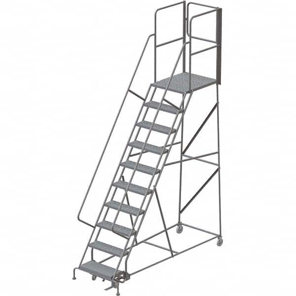 TRI-ARC - Rolling & Wall Mounted Ladders & Platforms Type: Rolling Warehouse Ladder Style: Rolling Platform Ladder - Benchmark Tooling