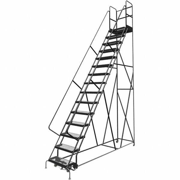 TRI-ARC - Rolling & Wall Mounted Ladders & Platforms Type: Rolling Warehouse Ladder Style: Rolling Platform Ladder - Benchmark Tooling