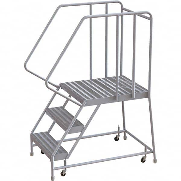 TRI-ARC - Rolling & Wall Mounted Ladders & Platforms Type: Rolling Warehouse Ladder Style: Rolling Safety Ladder - Benchmark Tooling