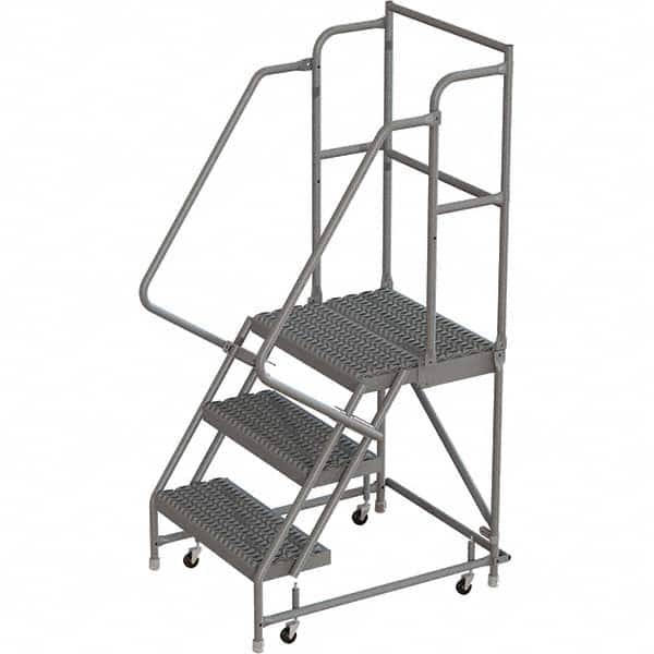 TRI-ARC - Rolling & Wall Mounted Ladders & Platforms Type: Rolling Warehouse Ladder Style: Rolling Platform Ladder - Benchmark Tooling