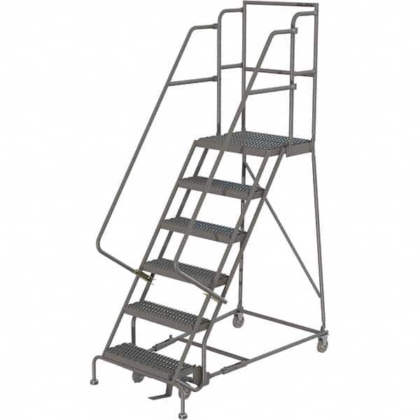 TRI-ARC - Rolling & Wall Mounted Ladders & Platforms Type: Rolling Warehouse Ladder Style: Rolling Platform Ladder - Benchmark Tooling