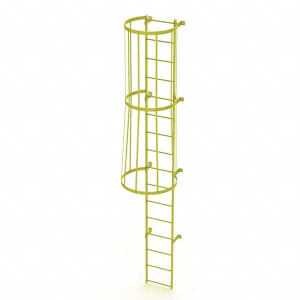 TRI-ARC - Rolling & Wall Mounted Ladders & Platforms Type: Fixed Ladder Style: Safety Cage - Benchmark Tooling