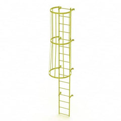 TRI-ARC - Rolling & Wall Mounted Ladders & Platforms Type: Fixed Ladder Style: Safety Cage - Benchmark Tooling