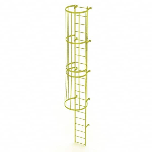 TRI-ARC - Rolling & Wall Mounted Ladders & Platforms Type: Fixed Ladder Style: Safety Cage - Benchmark Tooling