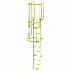 TRI-ARC - Rolling & Wall Mounted Ladders & Platforms Type: Fixed Ladder Style: Safety Cage - Benchmark Tooling