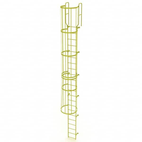 TRI-ARC - Rolling & Wall Mounted Ladders & Platforms Type: Fixed Ladder Style: Safety Cage - Benchmark Tooling