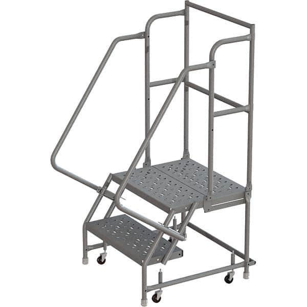 TRI-ARC - Rolling & Wall Mounted Ladders & Platforms Type: Rolling Warehouse Ladder Style: Rolling Platform Ladder - Benchmark Tooling