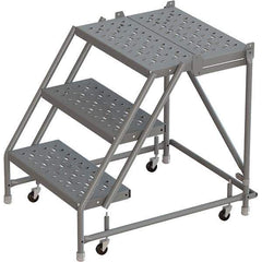 TRI-ARC - Rolling & Wall Mounted Ladders & Platforms Type: Rolling Warehouse Ladder Style: Rolling Platform Ladder - Benchmark Tooling