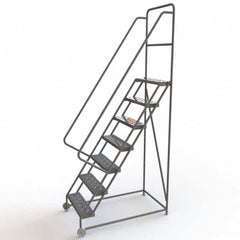 TRI-ARC - Rolling & Wall Mounted Ladders & Platforms Type: TiltNRoll Rolling Ladder Style: Tilt & Roll Safety Ladder - Benchmark Tooling