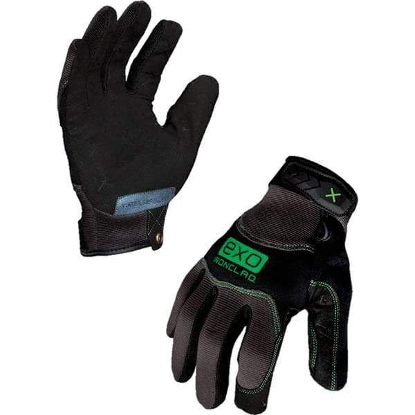 ironCLAD - Size S (7) Synthetic Leather Work Gloves - For Mechanic's & Lifting, Uncoated, Hook & Loop Cuff, Full Fingered, Gray/Black, Paired - Benchmark Tooling