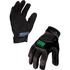 ironCLAD - Size XL (10) Synthetic Leather Work Gloves - For Mechanic's & Lifting, Uncoated, Hook & Loop Cuff, Full Fingered, Gray/Black, Paired - Benchmark Tooling