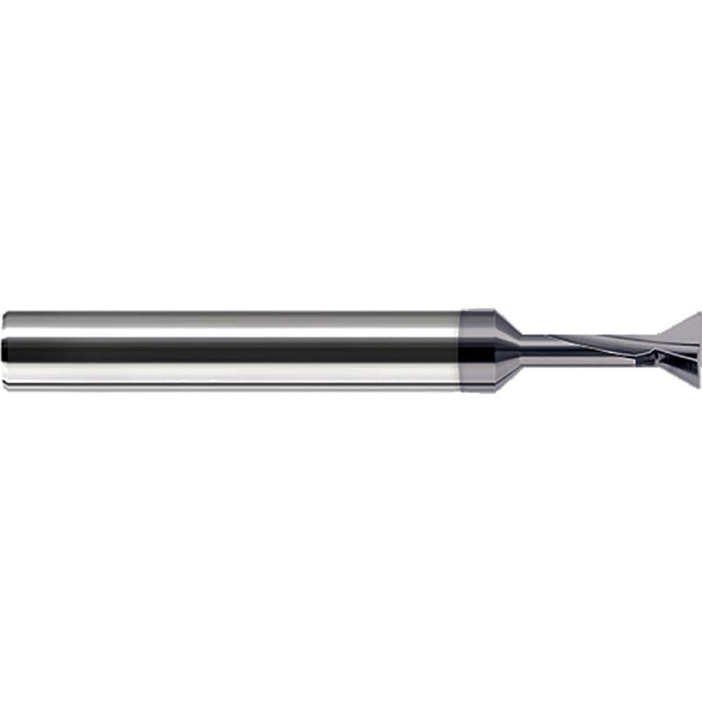 Harvey Tool - 10° 1/8" Cut Diam, 3/16" Cut Width, Solid Carbide Dovetail Cutter - Exact Industrial Supply