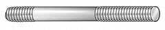 Double-End Threaded Stud, Steel, Black Oxide, 1/2"-13 Thread Size A, 1-1/2" Length - Benchmark Tooling