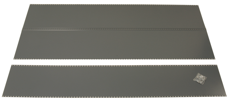 36 x 12 x 85'' - Steel Panel Kit for UltraCap Shelving Add-On Unit (Gray) - Benchmark Tooling