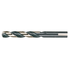 7/16 RHS / RHC HSS 135 Degree Split Point Heavy Duty Jobber Length Drill - Black & Gold - Exact Industrial Supply
