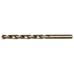 #12 RHS / RHC HSS-CO 8% (M42) 135 Degree Split Point Cobalt Heavy Duty Jobber Length Drill - Straw / Gold Oxide - Benchmark Tooling