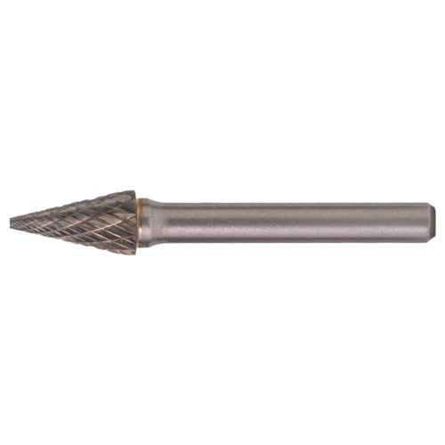 SM-1 Double Cut Solid Carbide Bur-Pointed Cone Shape - Exact Industrial Supply