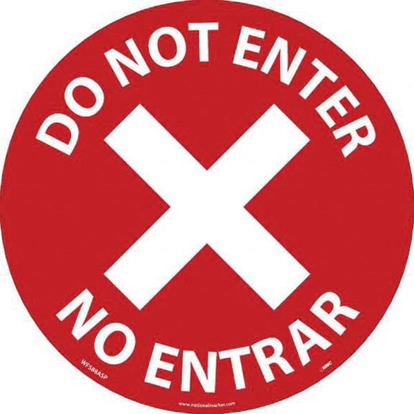 NMC - "Do Not Enter" Adhesive-Backed Floor Sign - Benchmark Tooling