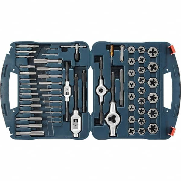 Bosch - Tap & Die Sets Minimum Tap Thread Size (Inch): 6-32 Maximum Tap Thread Size (Inch): 1/4-18 - Benchmark Tooling