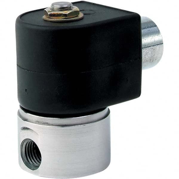 Solenoid Valve: 2-Way, 1/4″ Port Normally Closed, Stainless Steel, NBR Seal, 120/60 to 110/50Vac
