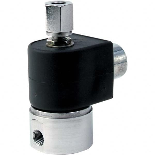 Solenoid Valve: 1/4″ Port, NPT Normally Open, Stainless Steel, NBR Seal, 24Vdc