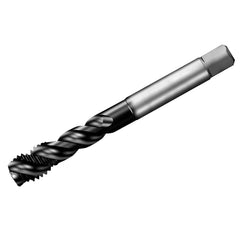 Spiral Flute Tap: M14 x 2.00, DIN 376, 3 Flute, Semi-Bottoming, 6HX Class of Fit, High Speed Steel-E-PM, TiAlN Finish Right Hand Flute, Right Hand Thread, Series T300