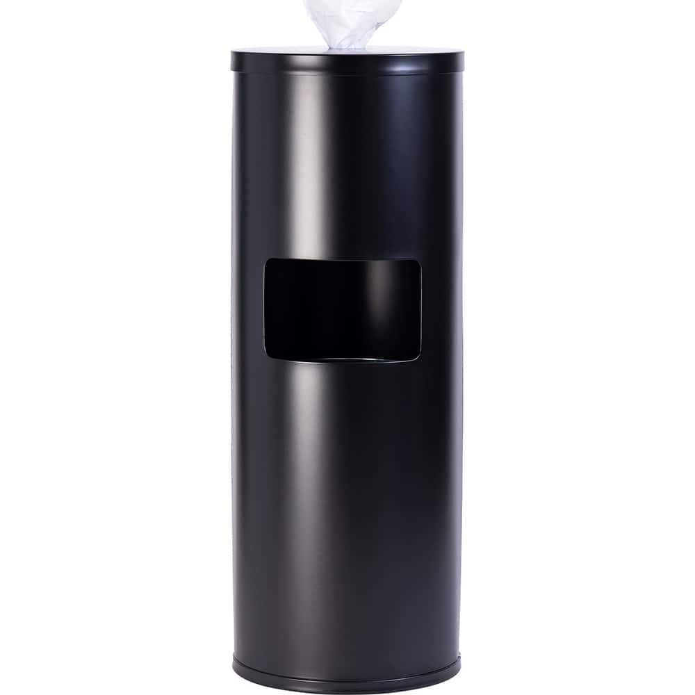 GoodEarth - Wipe Dispensers; For Use With: Wet wipes ; Dispenser Style: Manual ; Color: Black ; Height (Inch): 35-1/2 ; Width (Inch): 13 ; Includes: 7 gallon trash receptacle - Exact Industrial Supply